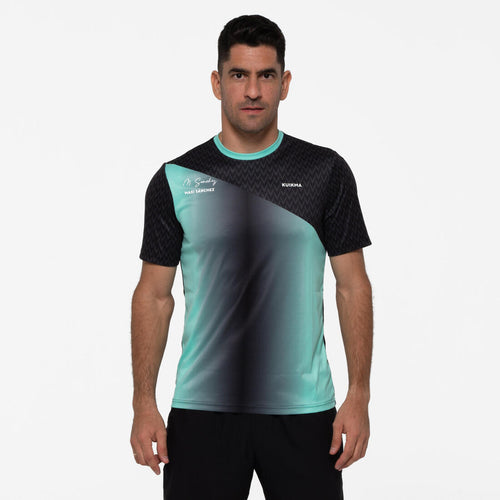 





Playera de pádel manga corta transpirable hombre - 500 verde negro Maxi Sanchez