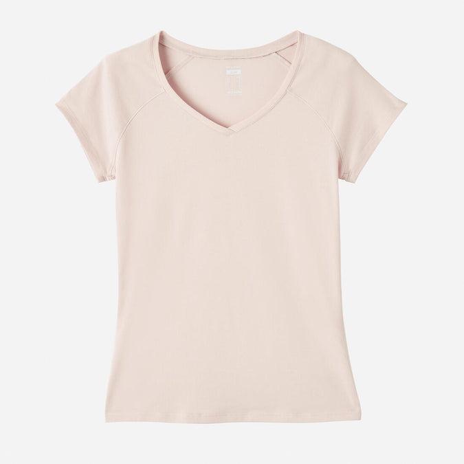 





Playera de fitness blanca con cuello en V para mujer 500 ESSENTIAL, photo 6 of 13